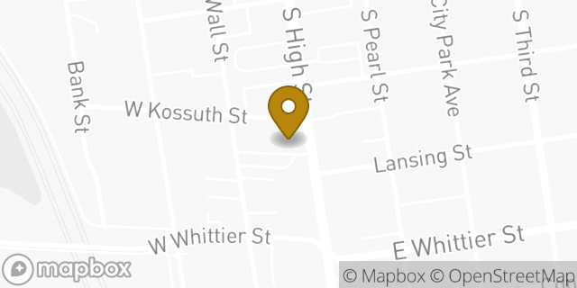 Map showing the location of Chase Bank in Columbus, OH 43206