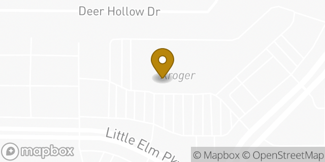 Map showing the location of ATM Kroger in Little Elm, TX 75068