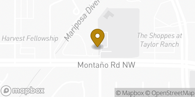Map showing the location of Taylor Ranch KinderCare in Albuquerque, NM 87120