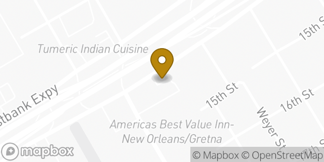 Map showing the location of Enterprise Rent-A-Car in Gretna, LA 70053