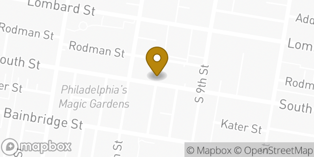 Map showing the location of Amazon Locker - Southstreet in Philadelphia, PA 19147