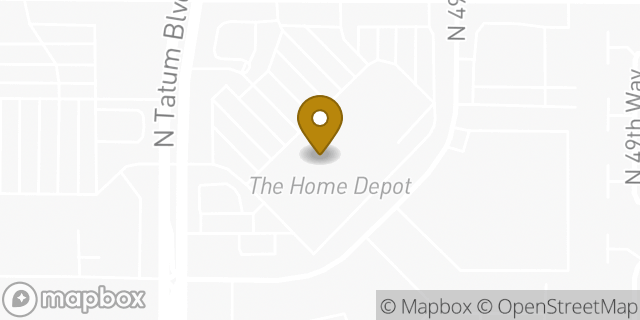Map showing the location of The Home Depot in Phoenix, AZ 85032