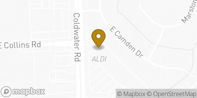 Map showing the location of Aldi in Fort Wayne, IN 46825