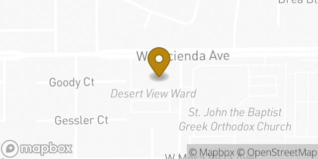 Map showing the location of The Church of Jesus Christ of Latter-day Saints in Las Vegas, NV 89118