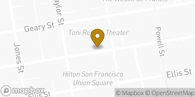 Map showing the location of National Car Rental in San Francisco, CA 94102