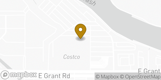 Map showing the location of Costco in Tucson, AZ 85712