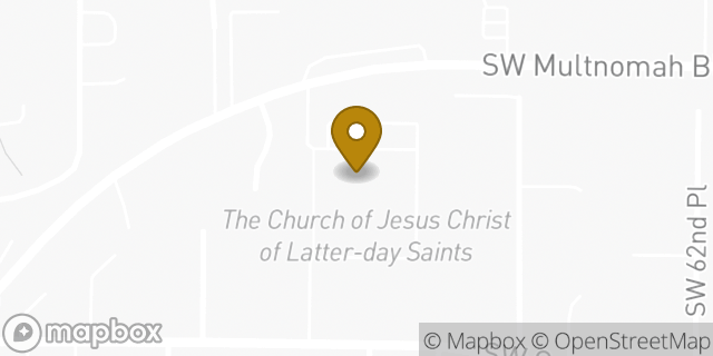Map showing the location of The Church of Jesus Christ of Latter-day Saints in Portland, OR 97223