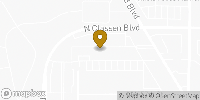 Map showing the location of Athleta in Oklahoma City, OK 73118