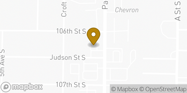 Map showing the location of Starbucks in Tacoma, WA 98444