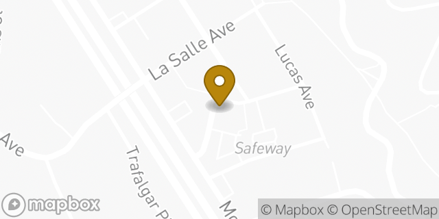 Map showing the location of Starbucks in Oakland, CA 94611