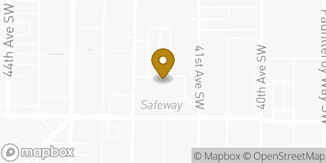 Map showing the location of Starbucks in Seattle, WA 98116