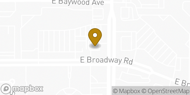 Map showing the location of Starbucks in Mesa, AZ 85206