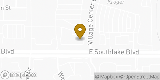 Map showing the location of Chase Bank in Southlake, TX 76092
