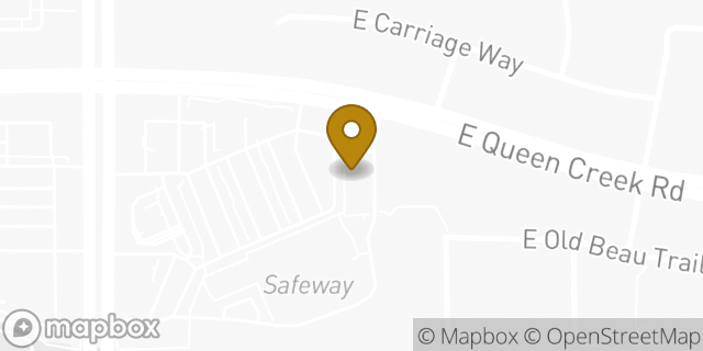 Map showing the location of The UPS Store in Queen Creek, AZ 85142