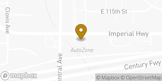 Map showing the location of AutoZone in Los Angeles, CA 90059