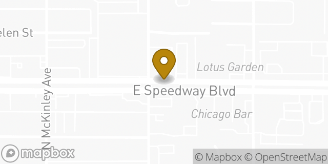 Map showing the location of Uber Tucson in Tucson, AZ 85712