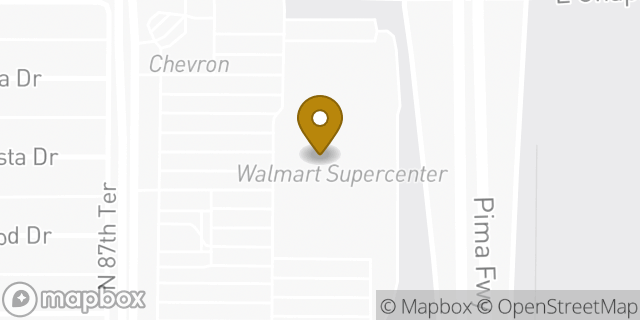 Map showing the location of Walmart in Scottsdale, AZ 85251
