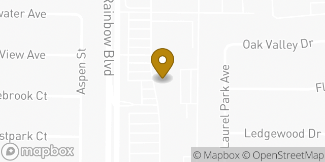 Map showing the location of The UPS Store in Las Vegas, NV 89103