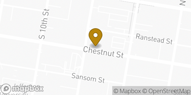 Map showing the location of Pharmacy - 833 Chestnut Street in Philadelphia, PA 19107