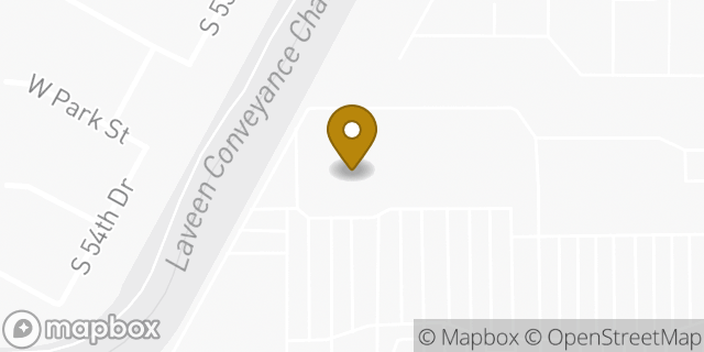 Map showing the location of Penske Truck Rental in Laveen, AZ 85339