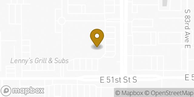 Map showing the location of Planet Fitness in Tulsa, OK 74145