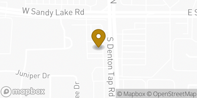 Map showing the location of McDonald's in Coppell, TX 75019