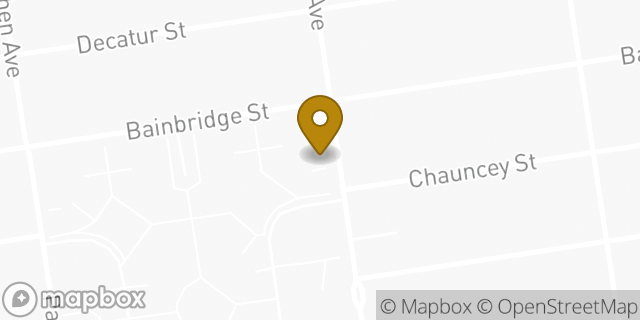 Map showing the location of Amazon Locker - Genuss in Brooklyn, NY 11233