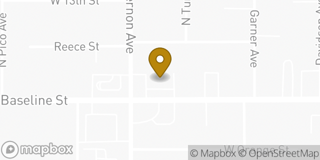 Map showing the location of AutoZone in San Bernardino, CA 92411