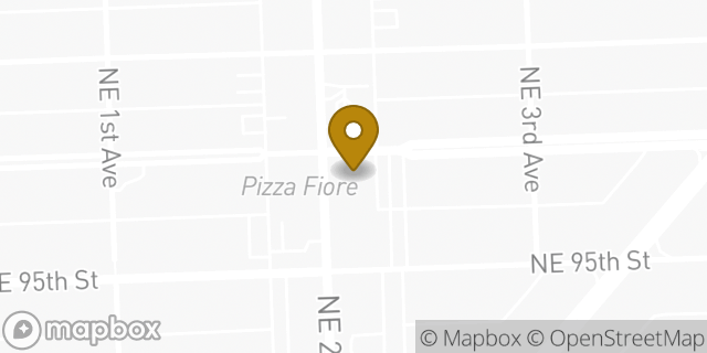 Map showing the location of Dunkin' in Miami Shores, FL 33138