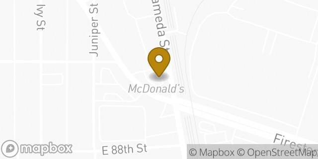 Map showing the location of McDonald's in Los Angeles, CA 90002