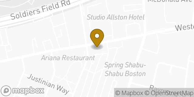 Map showing the location of McDonald's in Brighton, MA 02135