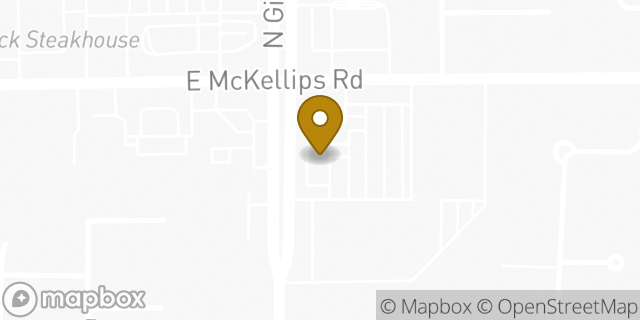 Map showing the location of Starbucks in Mesa, AZ 85203