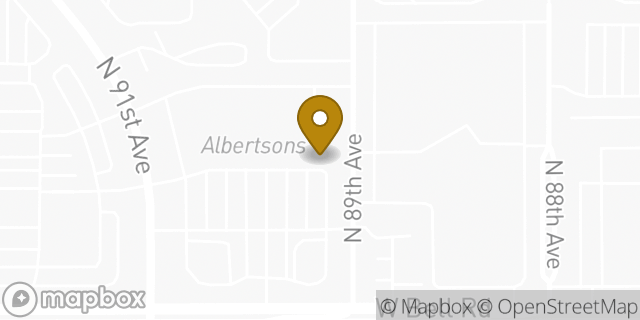 Map showing the location of The UPS Store in Peoria, AZ 85382