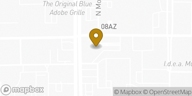 Map showing the location of Chase Bank in Mesa, AZ 85201