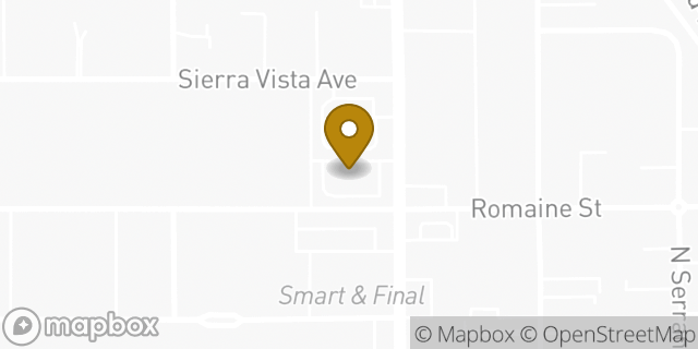 Map showing the location of McDonald's in Los Angeles, CA 90029
