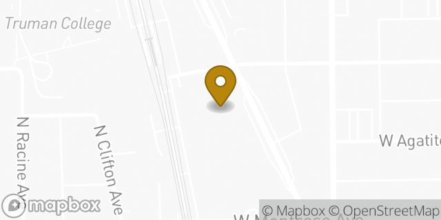 Map showing the location of Starbucks in Chicago, IL 60640