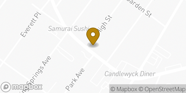 Map showing the location of Papa Johns Pizza in East Rutherford, NJ 07073