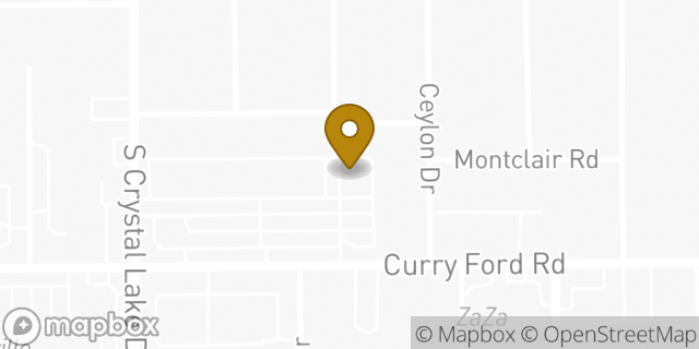 Map showing the location of AutoZone in Orlando, FL 32806