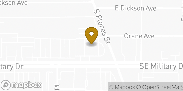 Map showing the location of CVS Beauty in San Antonio, TX 78221