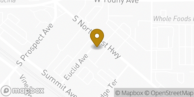 Map showing the location of Starbucks in Park Ridge, IL 60068