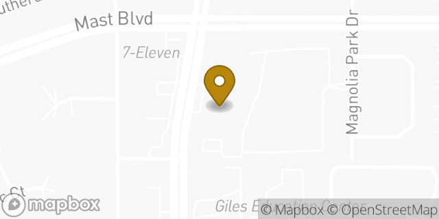 Map showing the location of Santee KinderCare in Santee, CA 92071