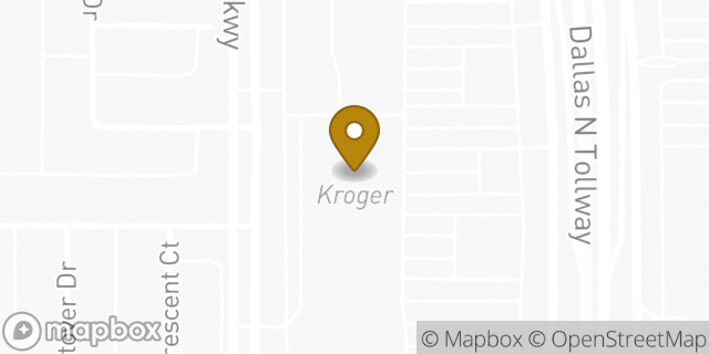 Map showing the location of Kroger in Plano, TX 75093