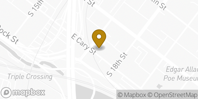 Map showing the location of Amazon Locker - Historian in Richmond, VA 23223