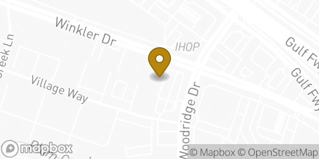Map showing the location of Chase Bank in Houston, TX 77087