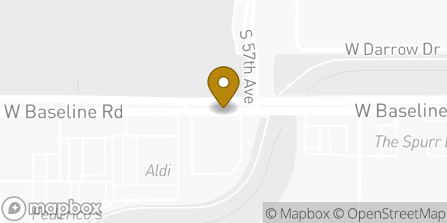 Map showing the location of Aldi in Laveen, AZ 85339