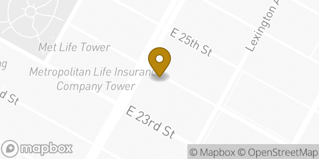 Map showing the location of Equinox Gramercy in New York, NY 10010