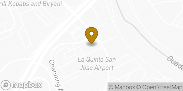 Map showing the location of Spark by Hilton San Jose Airport in San Jose, CA 95131