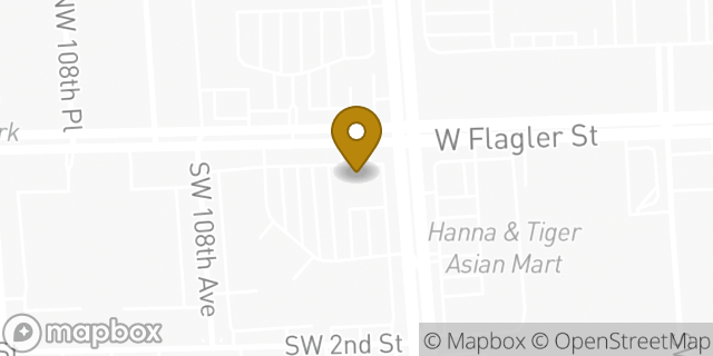Map showing the location of Walgreens in Miami, FL 33174