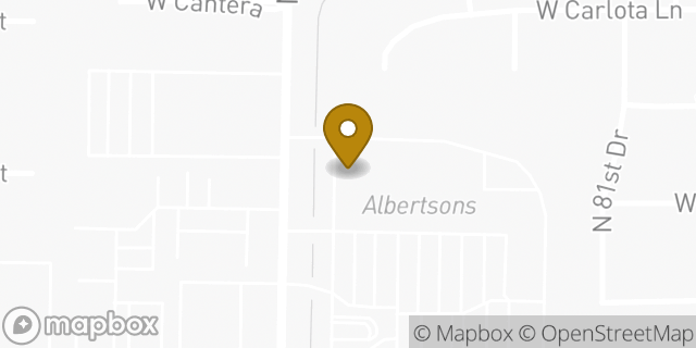 Map showing the location of Subway in Peoria, AZ 85382