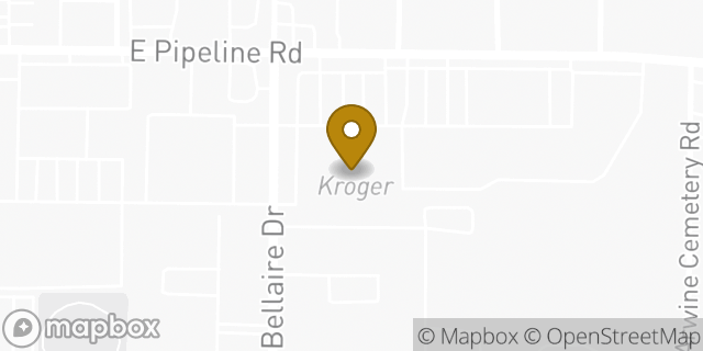 Map showing the location of ATM Kroger in Hurst, TX 76054
